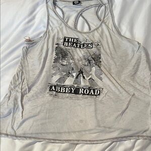 The Beatles Abbey Road Graphic Racerback Tank - Light Gray
